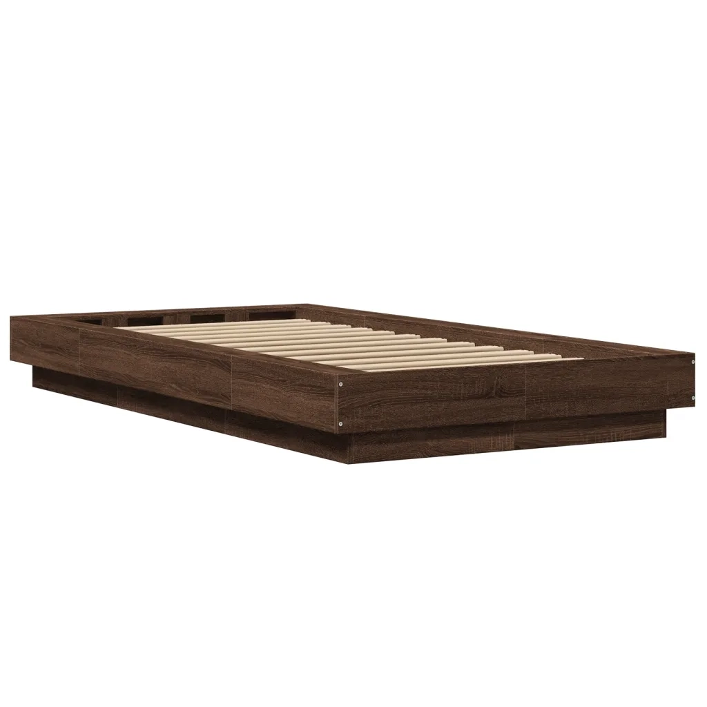 Giroletto-Struttura Letto Rovere Marrone 90x200 cm in Legno Multistrato 758673