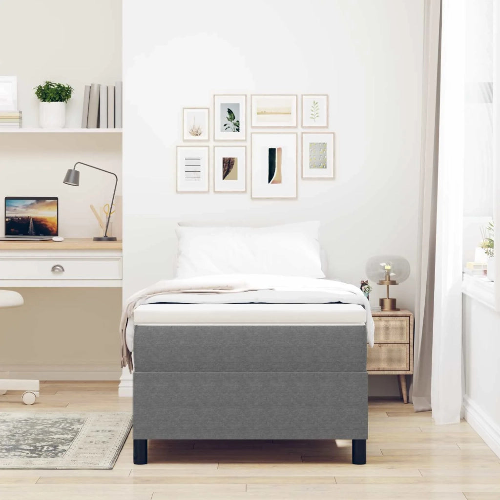 Struttura letto piattaforma-Giroletto-Rete del Letto Grigio chiaro 90 x 190 cm