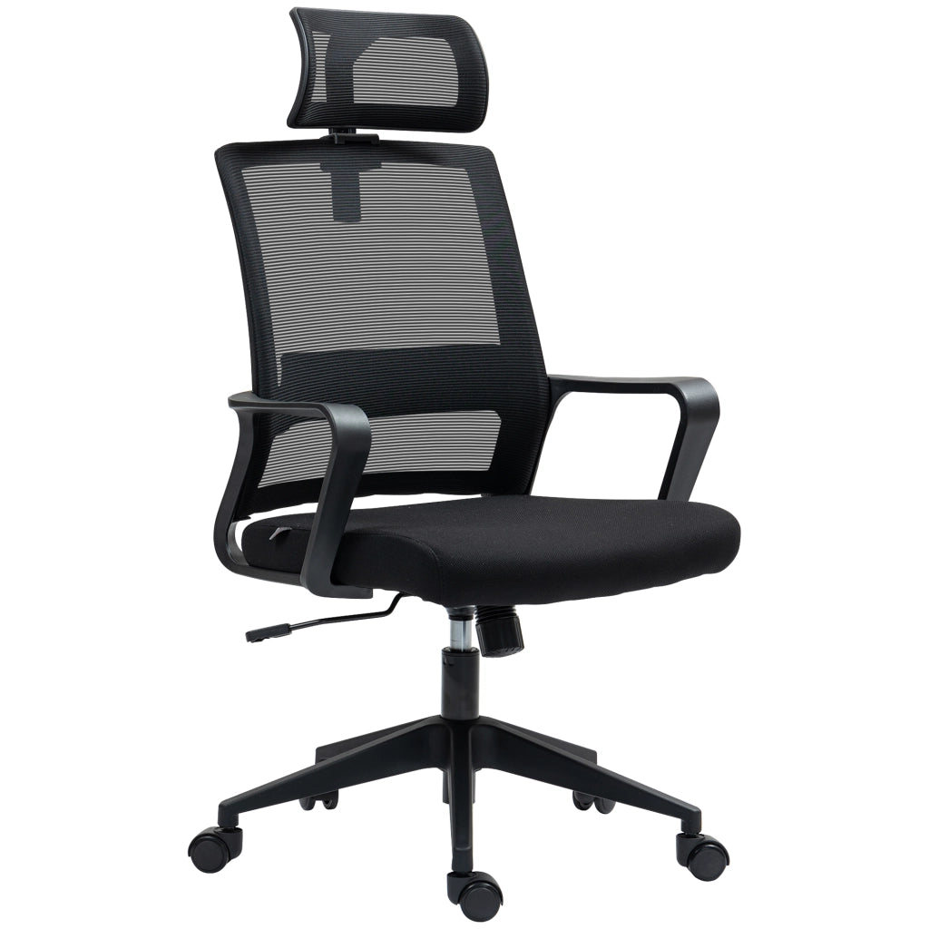 Sedia da Ufficio Ergonomica ¨C Xylo ¨C Poggiatesta Regolabile, Funzione Dondolo, Nero