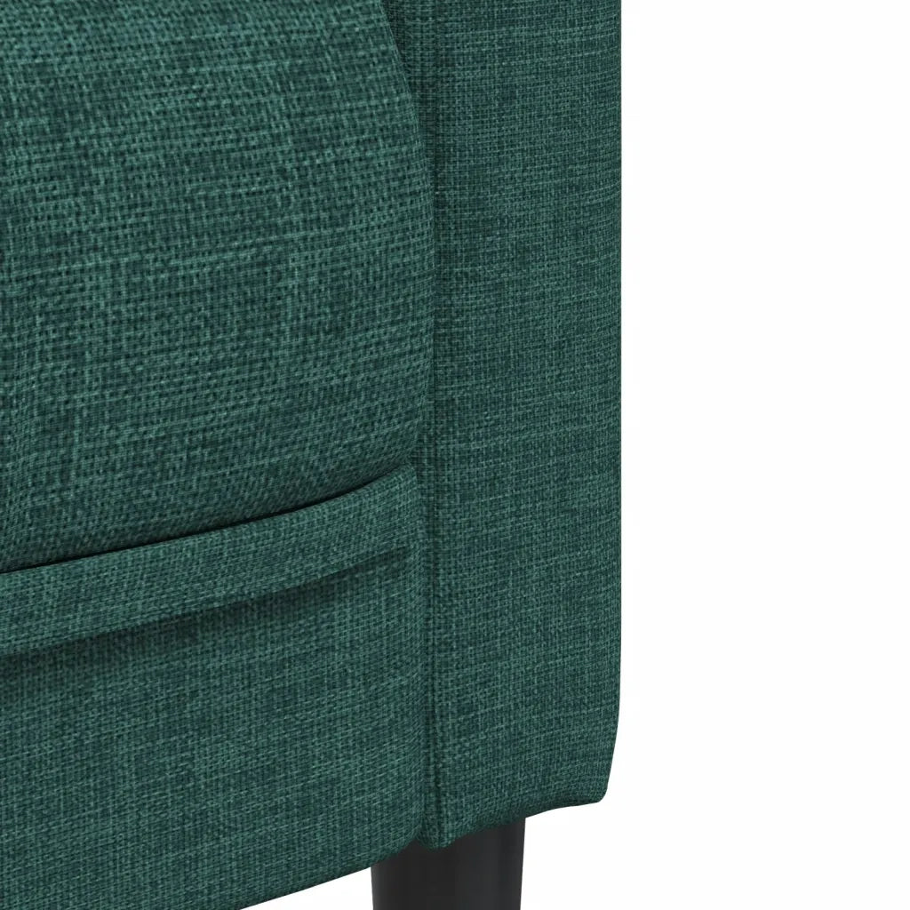Divano Sedia-Poltrona Verde Scuro in Tessuto