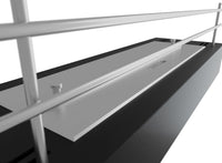 Camino a Bioetanolo da Tavolo 60x19 cm Firebox 600 Nero con Vetro