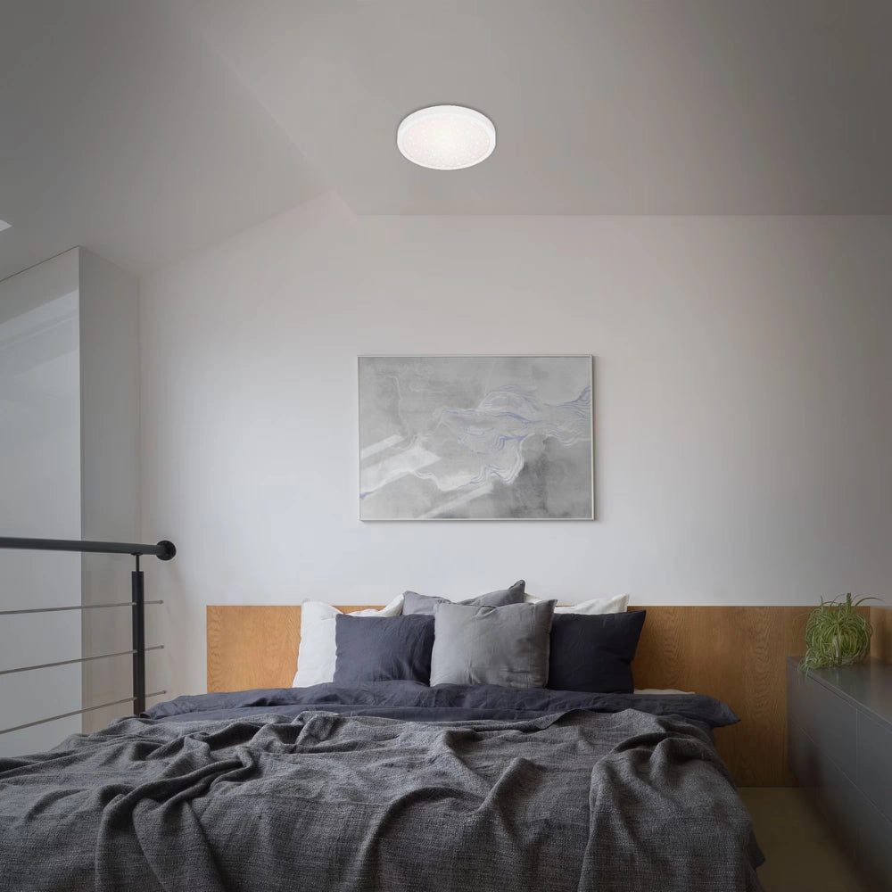 Plafoniera led modello city line con paralume stellato 18 watt 1550 lumen