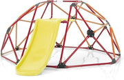 Cupola di Arrampicata, Struttura per Arrampicata con Scivolo, Capacità di Carico di 180 KG, per Bambini da 3 a 10 Anni, Ideale per Palestra, Cortile e Giardino (Stile 2 Arancione)