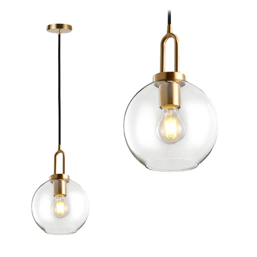 Lampada Da Soffitto Sospensione Sfera Di Vetro 20cm APP629-1CP