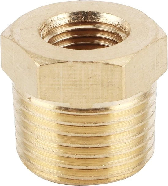 Adattatore Reducitore in Ottone da 3/8" Maschio a 1/8" Femmina Npt Fitting - Prevenzione di Fumi di Acqua, Gas e Olio - Qualità Duratura