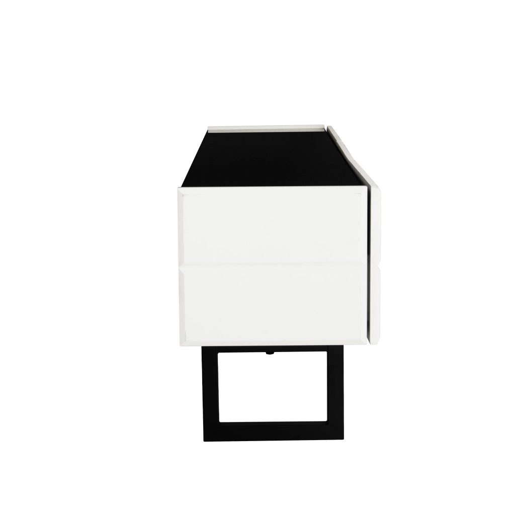Mobile TV con 3 cassetti ¨C Minimal ¨C Nero bianco design 170x35x47 cm