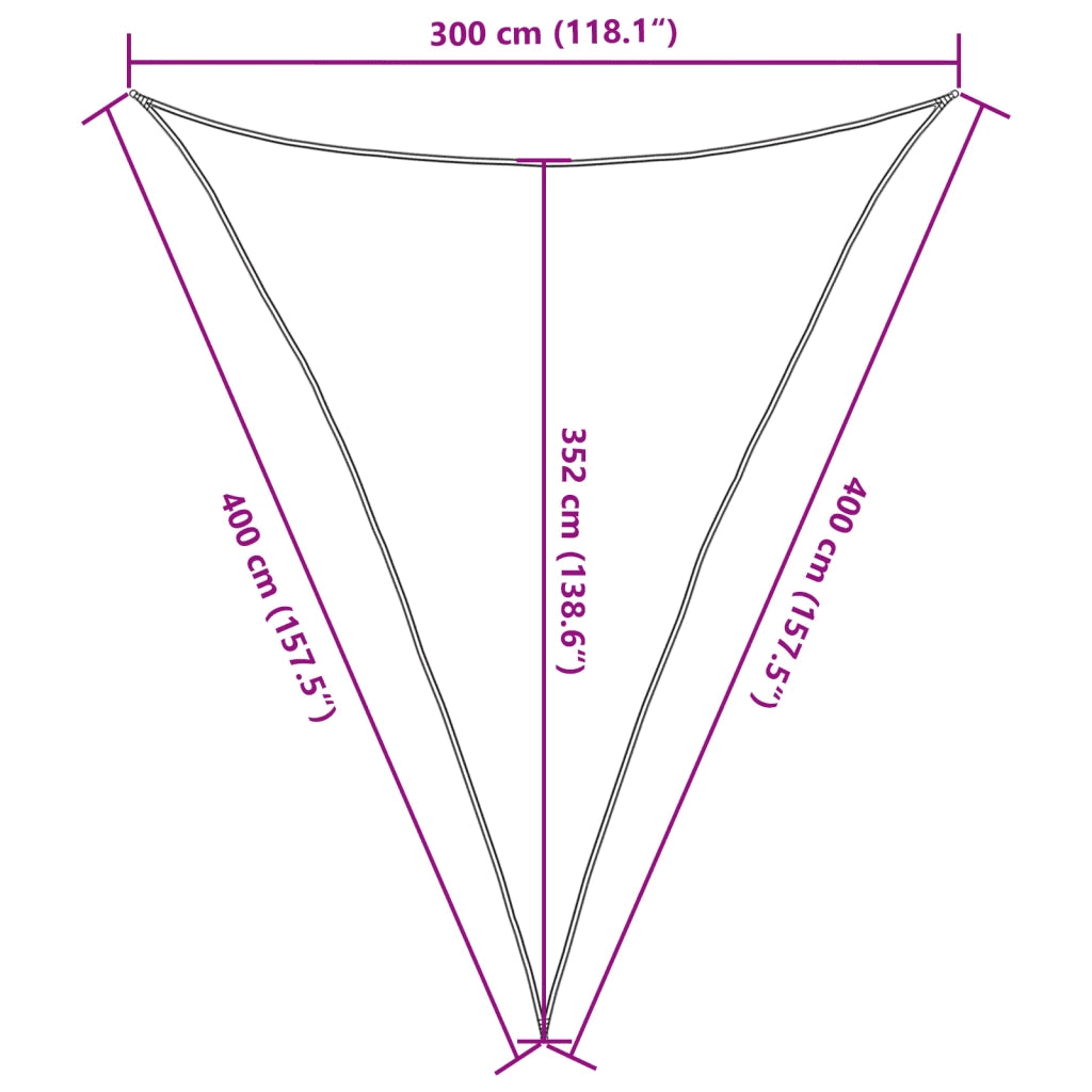Vela Parasole | Telo Ombra | Vela da ombra 160 g/m2 Antracite 3x4x4 m in HDPE