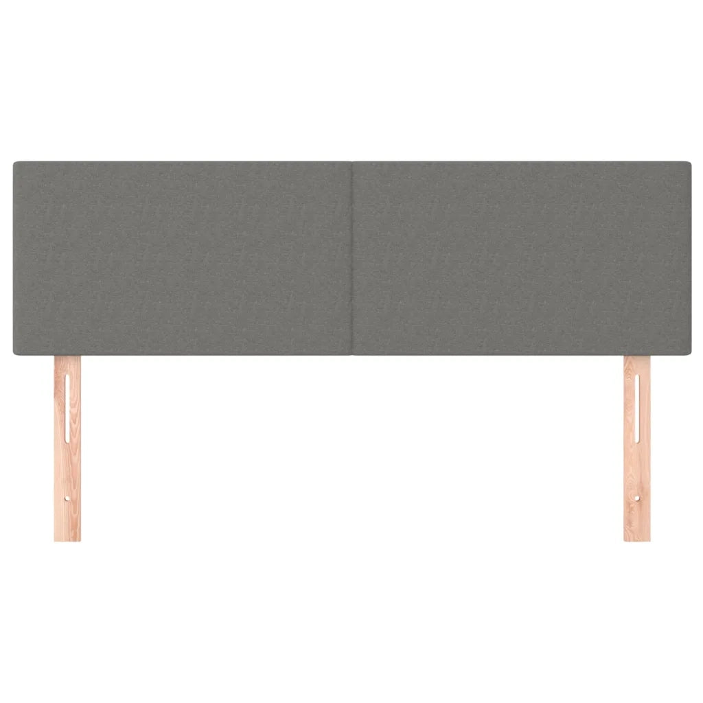 Testiere 2 pz Grigio Scuro 72x5x78/88 cm in Tessuto 345785