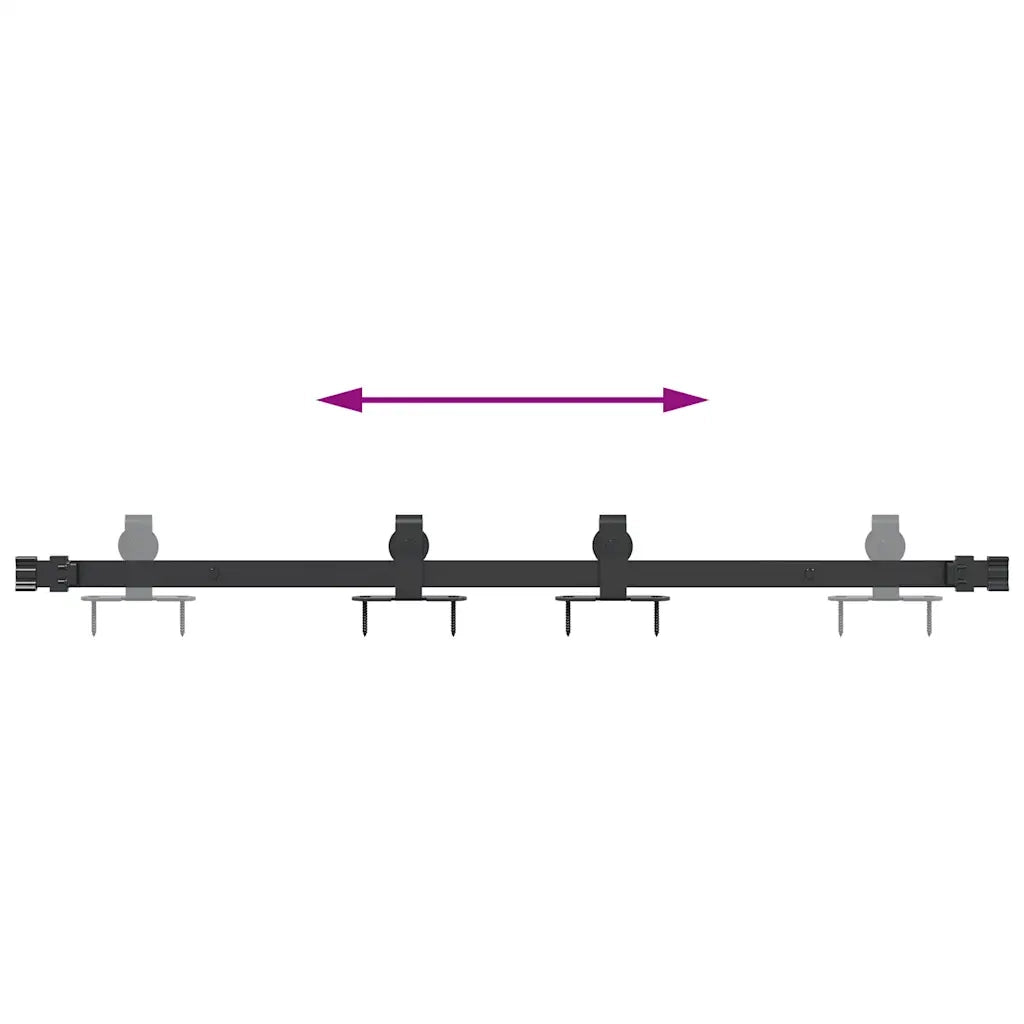 vidaXL Kit Anta Scorrevole per Armadio 91 cm in Acciaio al Carbonio