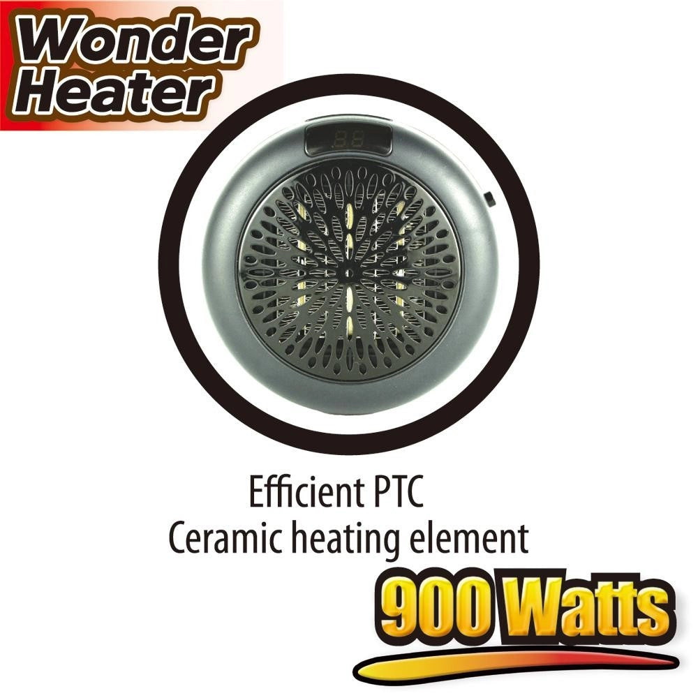 Trade Shop - Stufa Elettrica Portatile 900w Wonder Heater Portatile Regolabile Da 15° A 32°c -