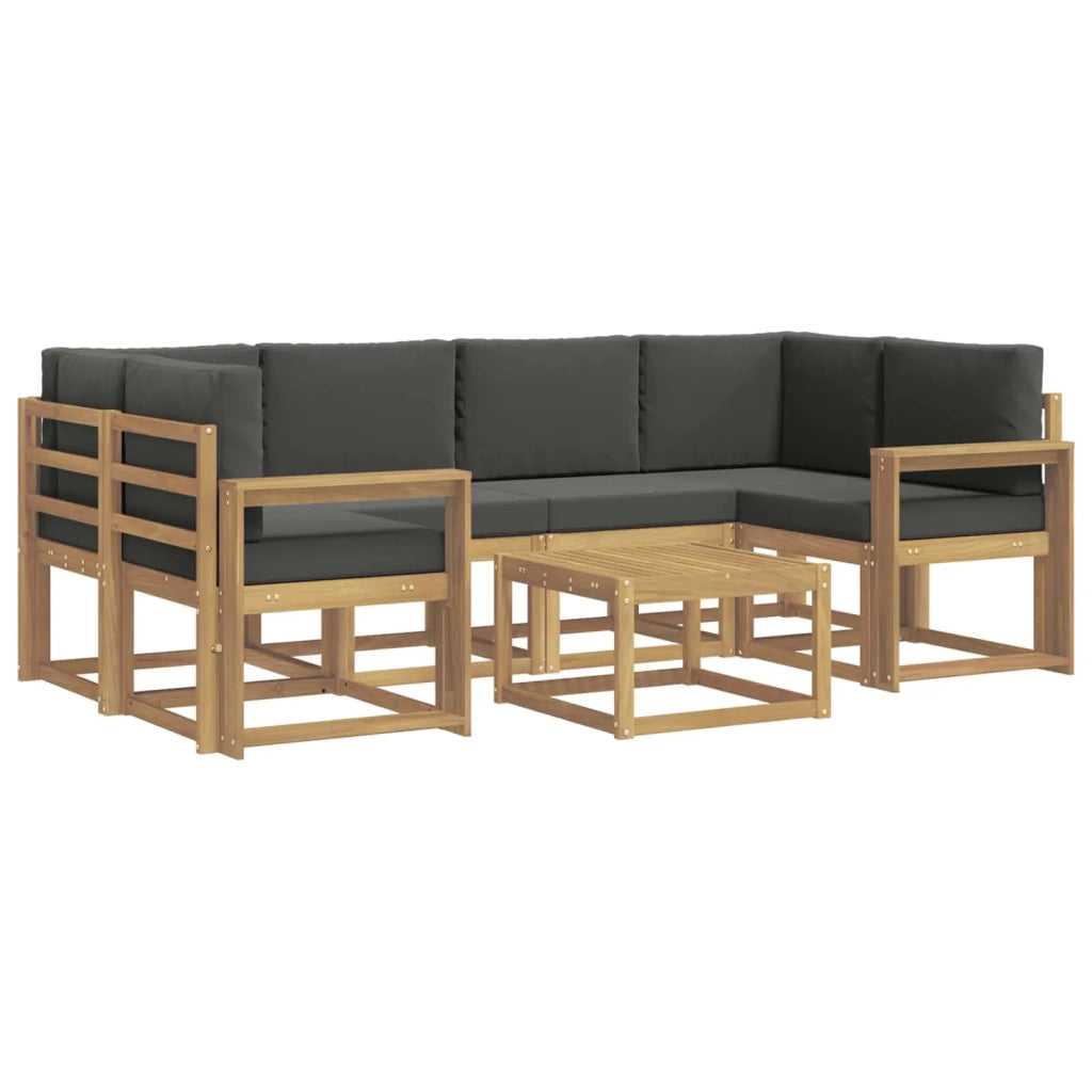 Set di divani da esterno con cuscino 7 pcs Bianco e Antracite 3387321
