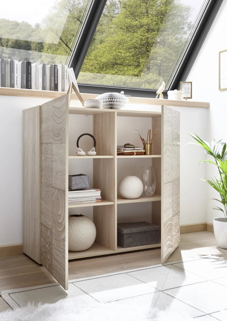 Credenza 2 Ante 120x42x110 cm in Legno TFT Blossom Rovere Samoa