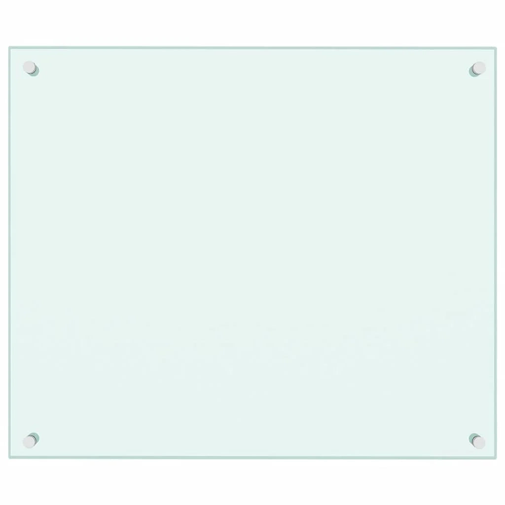 Set di 2 paraschizzi per cucina facili da pulire 70 x 60 cm vetro temperato bianco 02_0055728