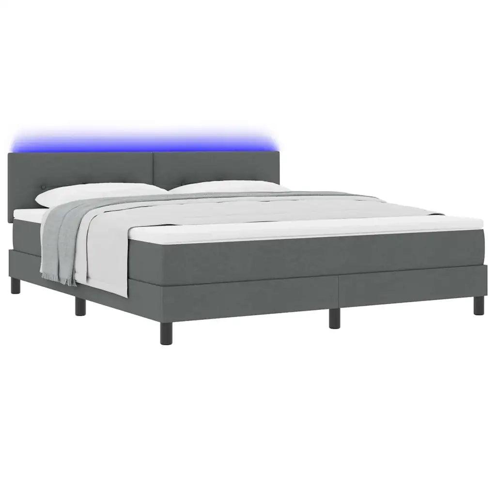 Letto a molle con materasso Grigio scuro 180 x 200 cm Tessuto 3342227