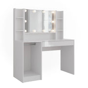 Vicco Tavolo da toeletta Bianco/bianco lucido 119.8 cm 4 parti
