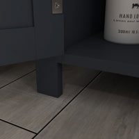 Mobile Sottolavello da Bagno 60x30x60 cm in Truciolato e MDF Grigio