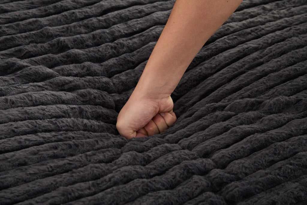 Divano Letto Slim con Cuscini ¨C MINIMAL ¨C Grigio, Tessuto Cord, Multifunzionale