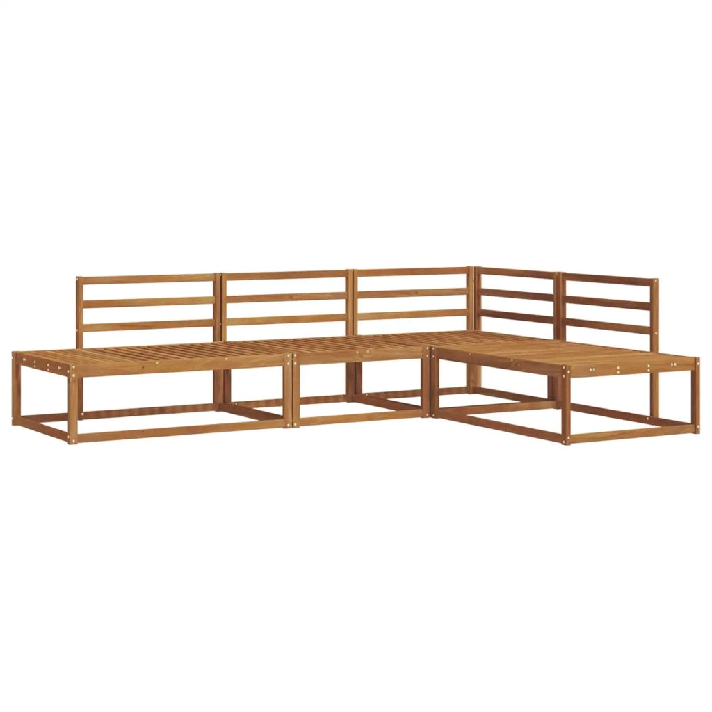 Set di divani da esterno Naturale Legno di Acacia Massello