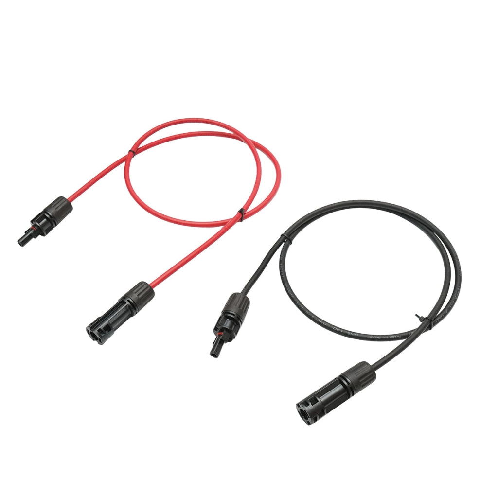 Set di cavi per pannelli solari 4mmx100cm rosso-nero, connettori MC4 1500V, PV-EN001 Breckner Germany