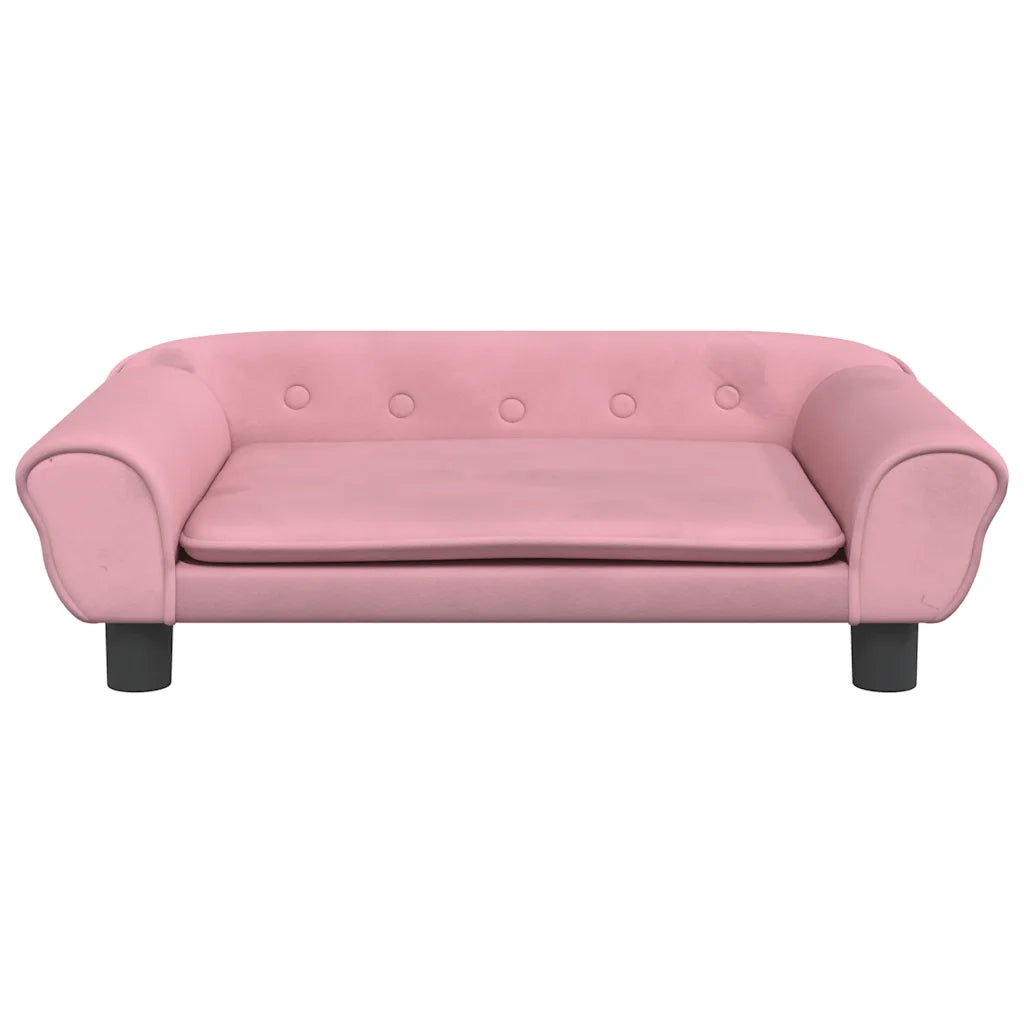 Divano per Bambini Rosa 70x45x26 cm in Velluto