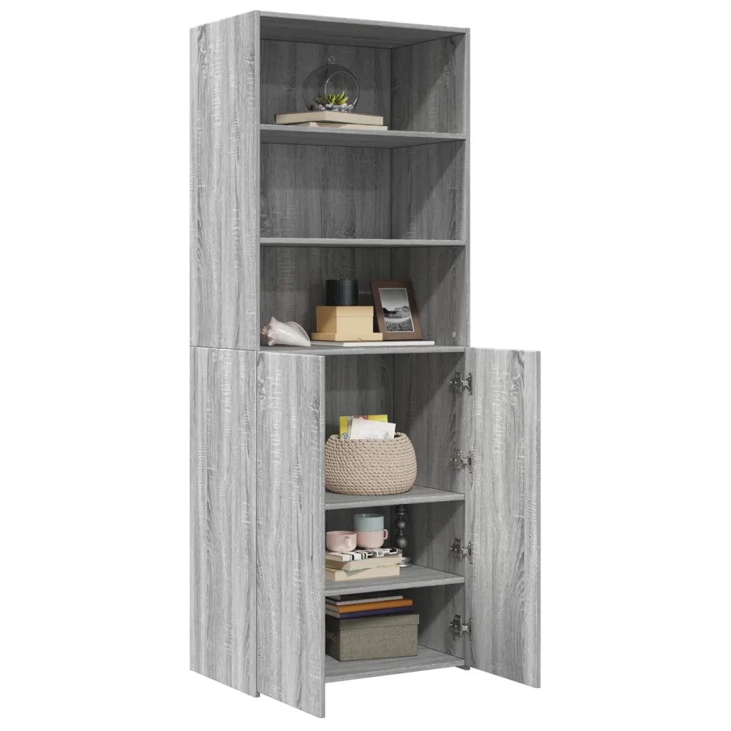 Credenza Grigio Sonoma 70x42,5x185 cm in Legno Multistrato 3281376