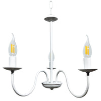 Lampadario 3xE14 Montatura Verniciata Bianco E-Energy Nicla