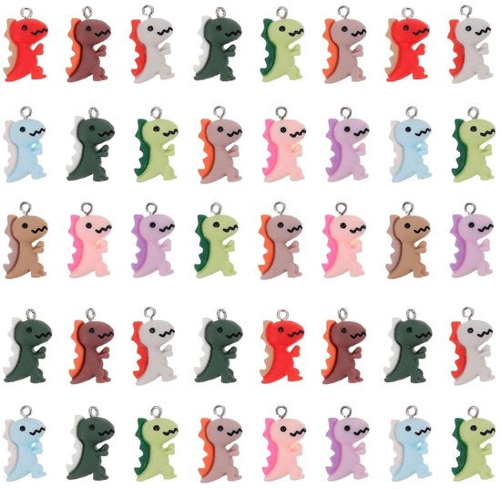 50 Pezzi di Pendenti Dinosauri per Gioielli Fai da Te