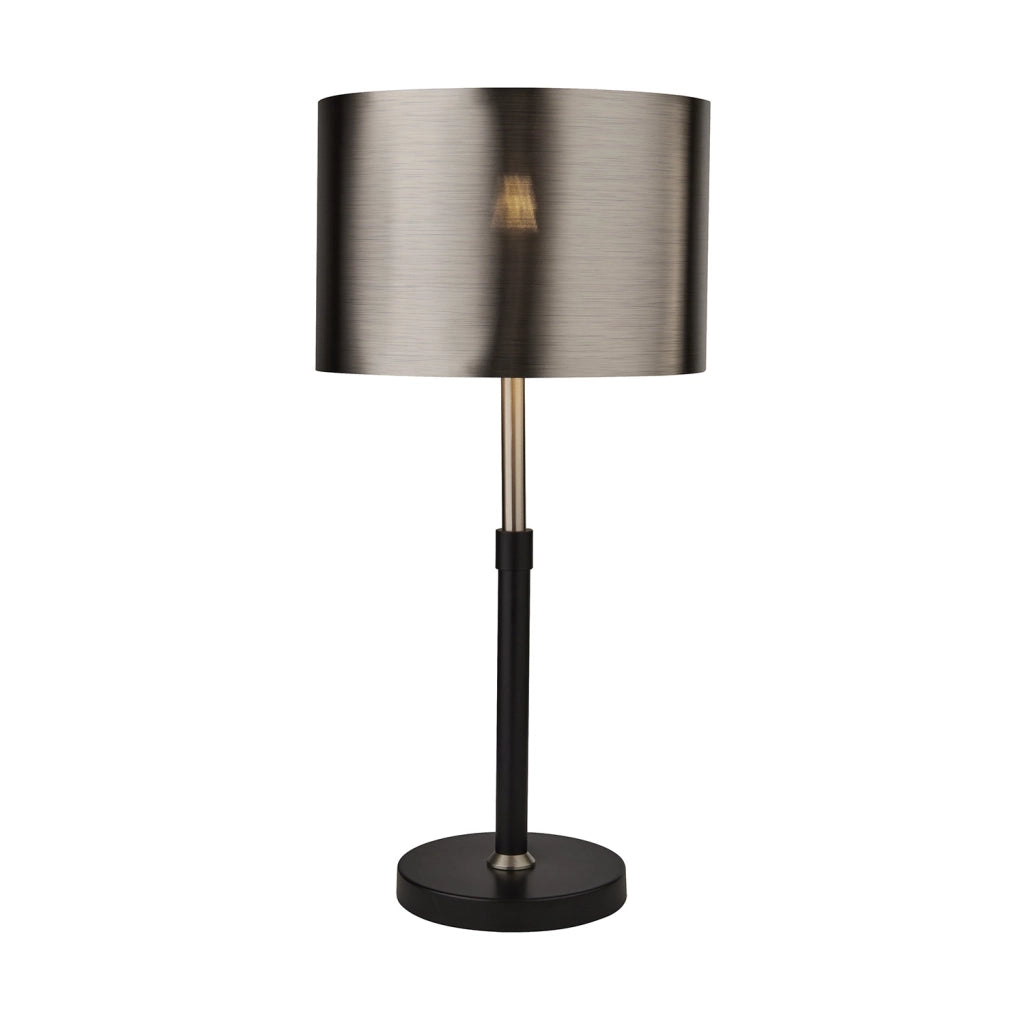Lampada Da Scrivania Rachele Acciaio Nero Policarbonato Cromo 1 Luce E27