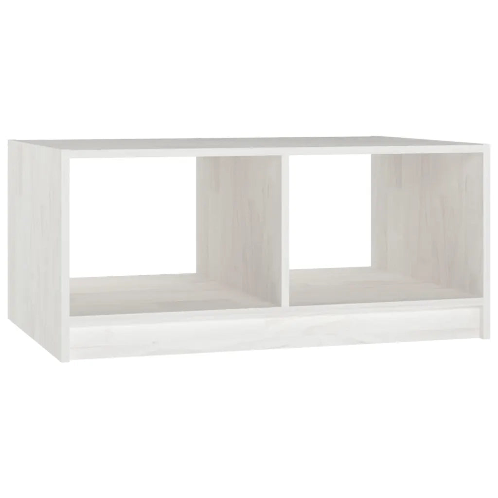 Tavolino da salotto | Tavolino da caff¨¨ | Tavolino da Soggiorno Bianco 75x50x33,5 cm Legno Massello di Pino