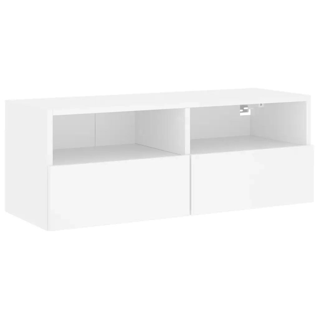 Mobile TV a Parete Bianco 80x30x30 cm in Legno Multistrato 836868