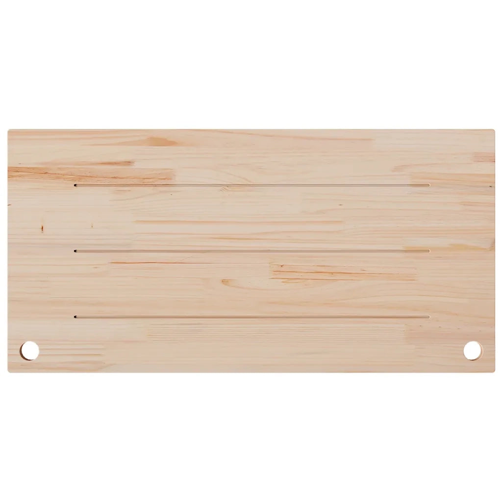 Piano Scrivania Bianco 100x50x2,5 cm in Legno Massello di Pino 824456