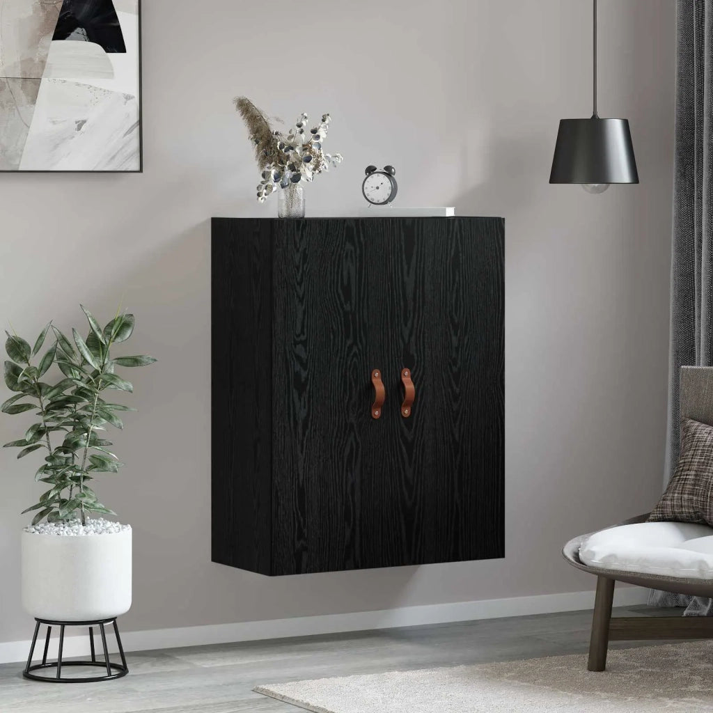 Armadietto a muro Rovere Nero 69,5 x 34 x 90 cm 879509
