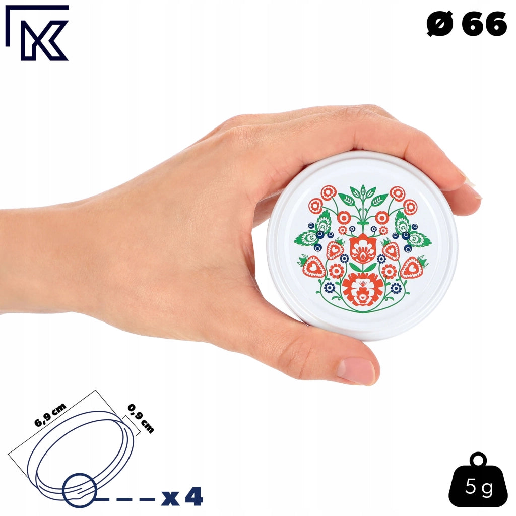 Tappi per barattoli KADAX, diametro 66 mm, 50 pezzi