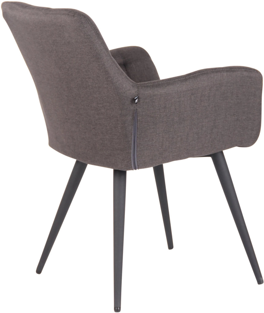 Poltroncina soggiorno Lyss in tessuto grigio scuro