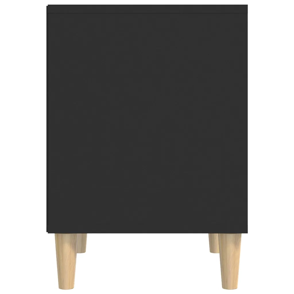 Comodino-Tavolino da notte Nero 40x35x50 cm in Legno Multistrato 523472