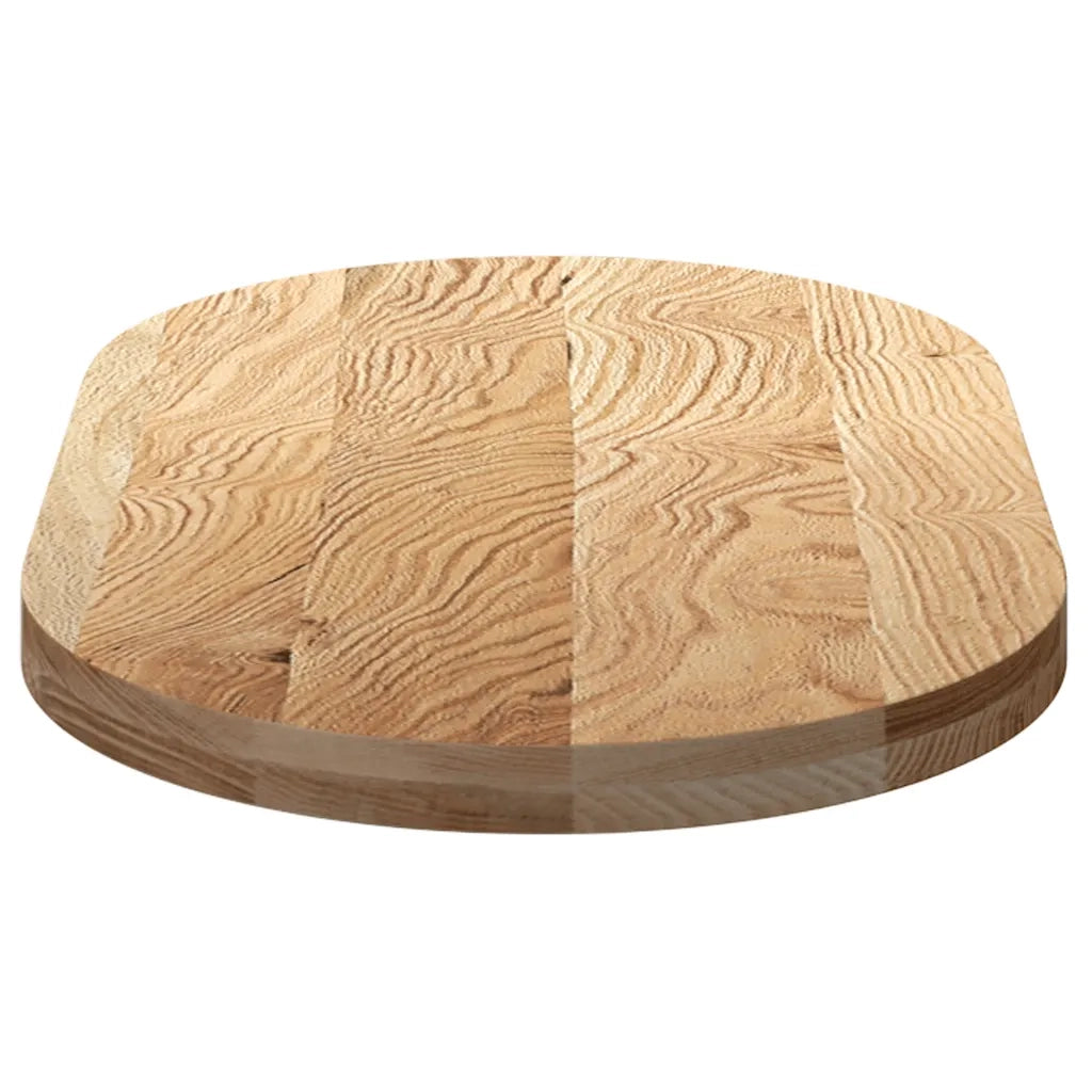 vidaXL Piano per Tavolo 100x50x4 cm in Rovere Massello Ovale