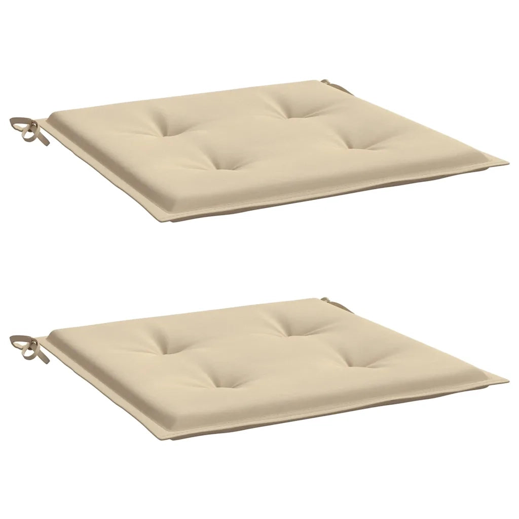 Cuscini per Sedia 2 pz Beige 40x40x4 cm in Tessuto Oxford 314008
