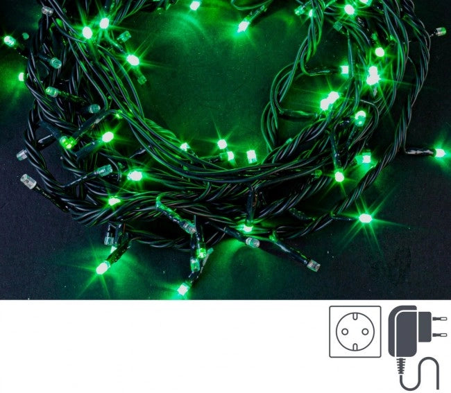 100 luci LED interne verdi con controller