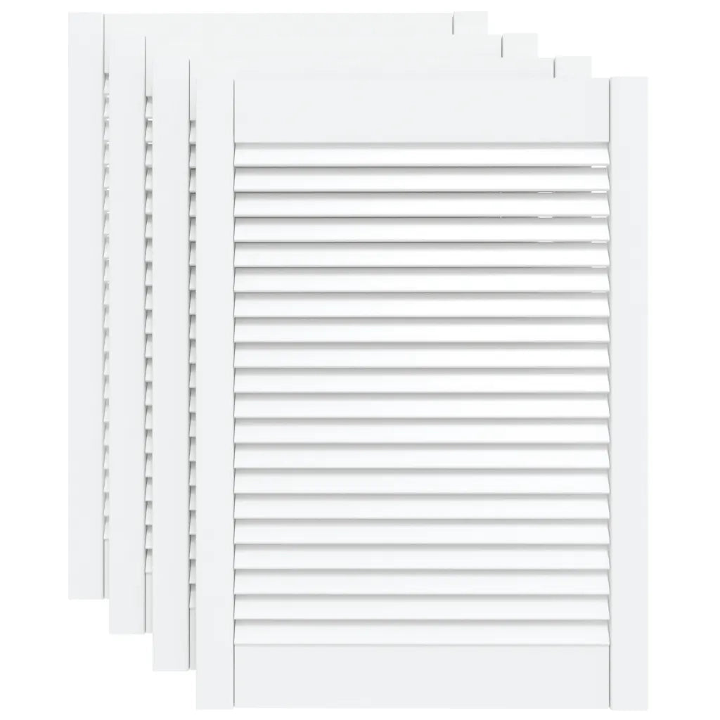 Ante a Lamelle 4 pz Bianche 69x49,4 cm in Legno di Pino 151165