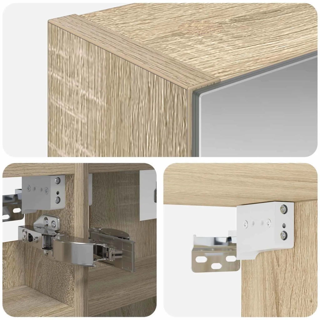 Mobiletto per specchio da bagno Rovere Sonoma 30 x 10,5 x 50 cm 889009