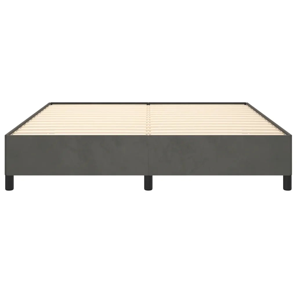Giroletto senza Materasso-Struttura Letto Grigio Scuro 160x200 cm Velluto 620137