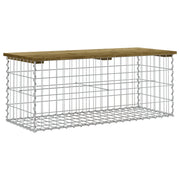 Panchina da Giardino | Panca da Giardino Design Gabbione 103x44x42 cm Pino Impregnato