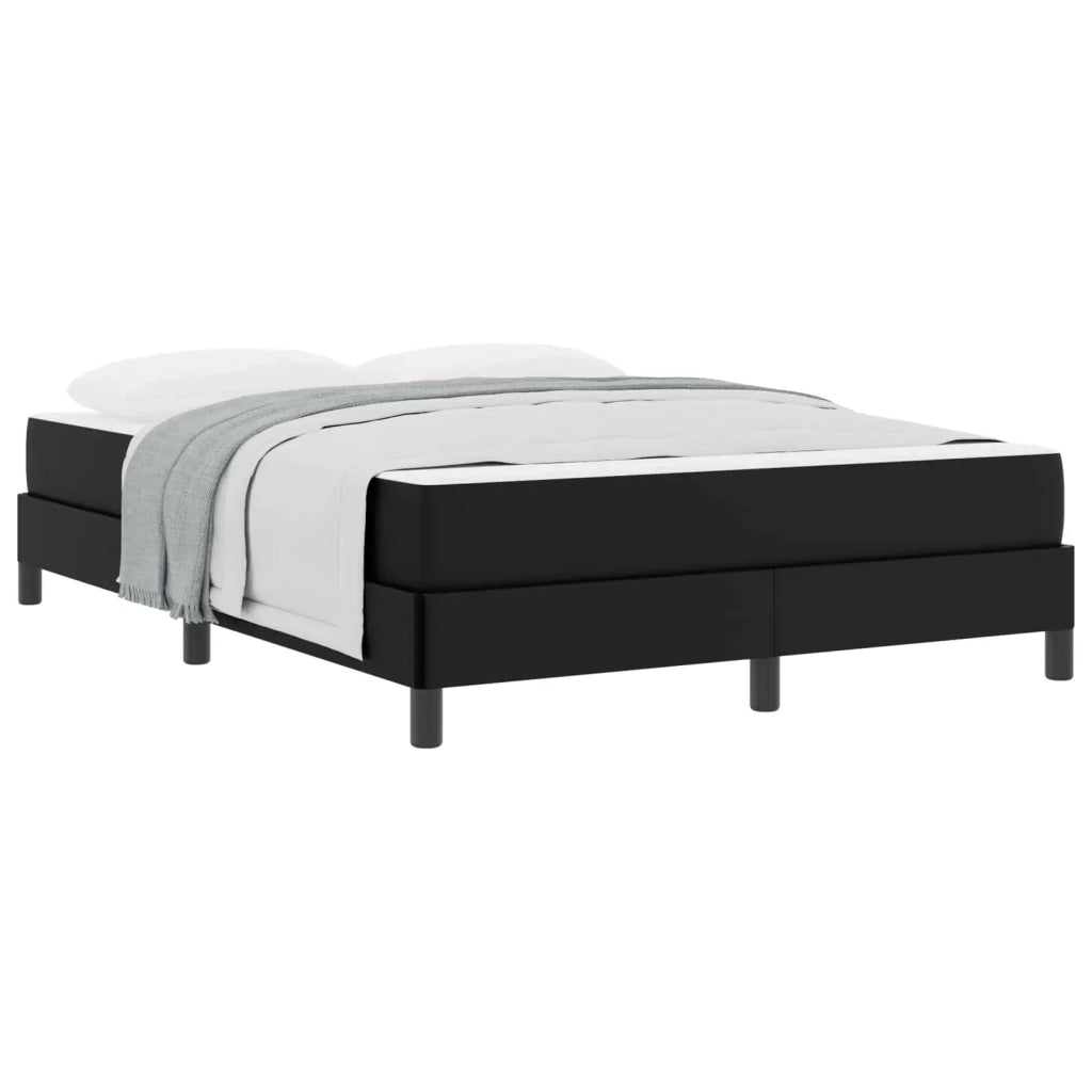 Struttura del letto con materasso-Giroletto Nero 140 x 190 cm Tessuto 837147