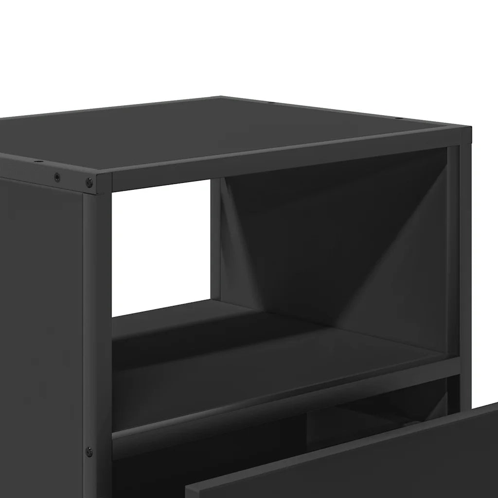 Comodino a Muro Nero 40x31x39,5 cm 848734