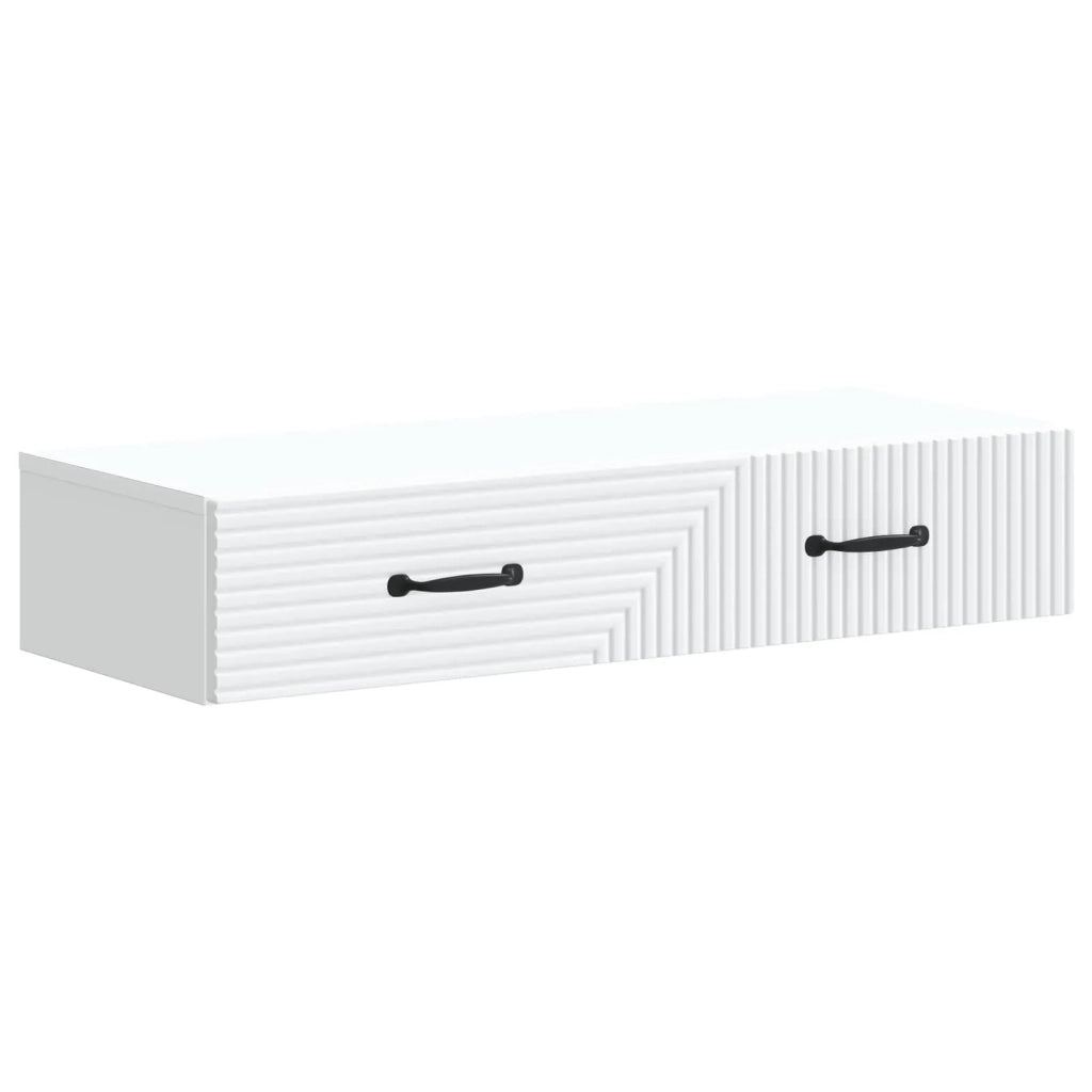 Tavolino da Parete Laterale Bianco 87,5 x 34,5 x 17 cm 898665