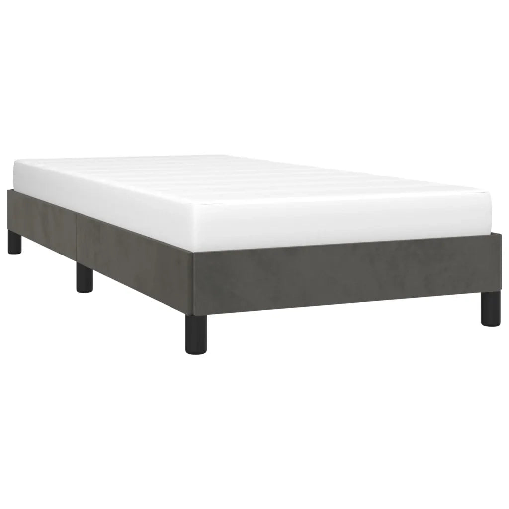 Giroletto senza Materasso Grigio Scuro 80x200 cm Velluto 346941