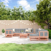 Set Divani Giardino 10pz con Cuscini Legno Massello di Douglas 3186079