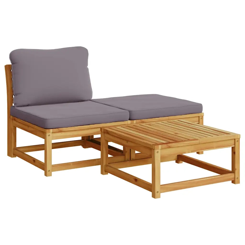Set Salotto da Giardino 5 pz con Cuscini Legno Massello Acacia 3214308