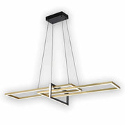 LÚZETE - SOSPENSIONE LED REGOLABILE 40 W NERO/ORO ATTICUS