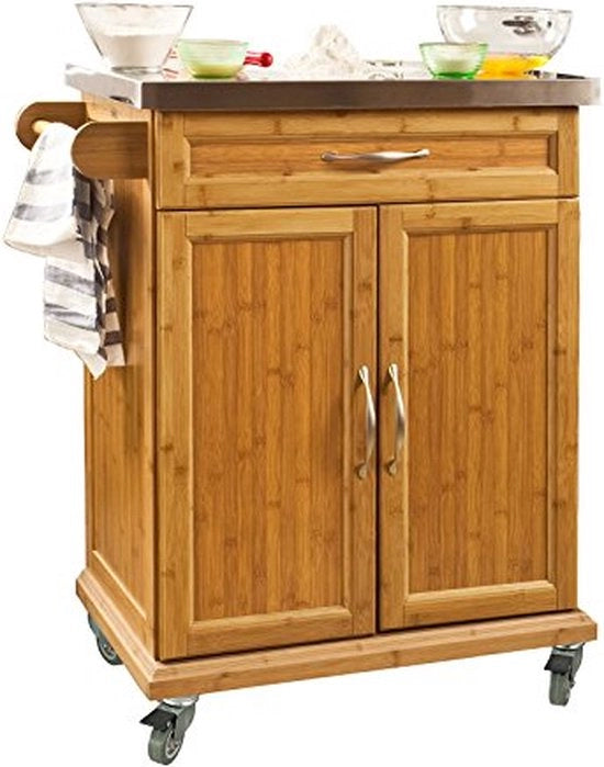 Carrello Cucina con Superficie in Acciaio Inox